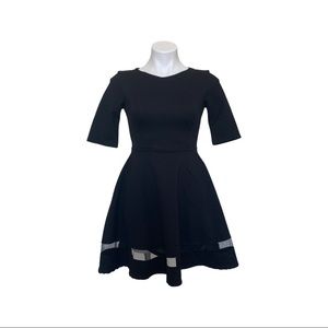 Lulus  Black Quarter Sleeve Fit and Flare